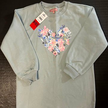 Banner Image for Young Girl Heart Floral Sweater $4.95